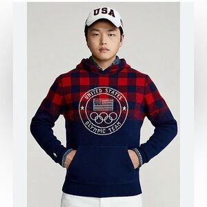Polo Ralph Lauren Beijing Olympics USA Navy and Red Official Sweater size Large